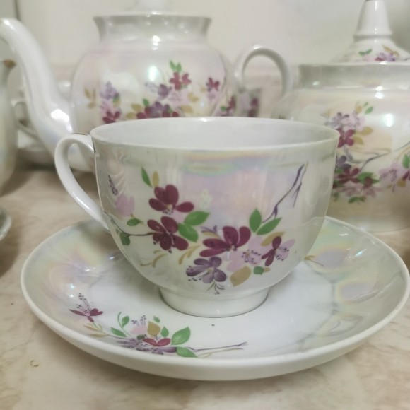 DULEVO PORCELAIN RUSSIAN Tea Set - Picture 6 of 6